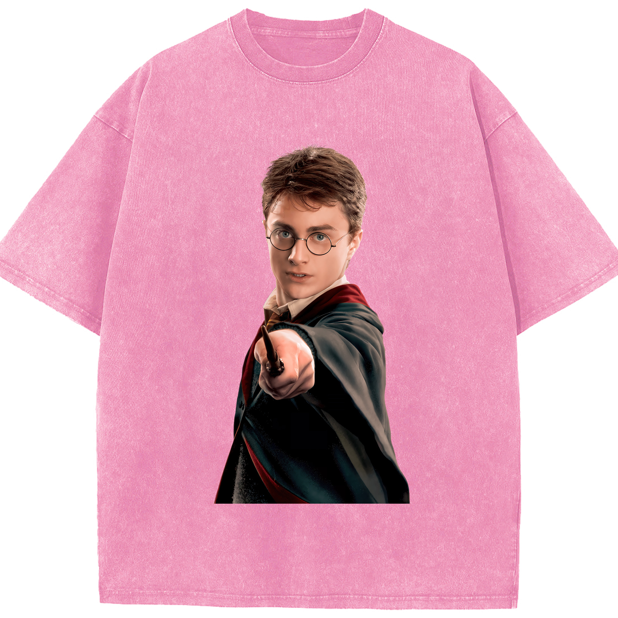 （画像用） Harry Potter ハリー・ポッターシリーズ 綿100% ヴィンテージ風 半袖Tシャツ（フロントプリント）